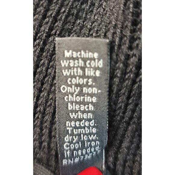 Apt. 9 Unisex Fringed Scarf Black Blue Stripes 12x64 - Picture 4 of 4